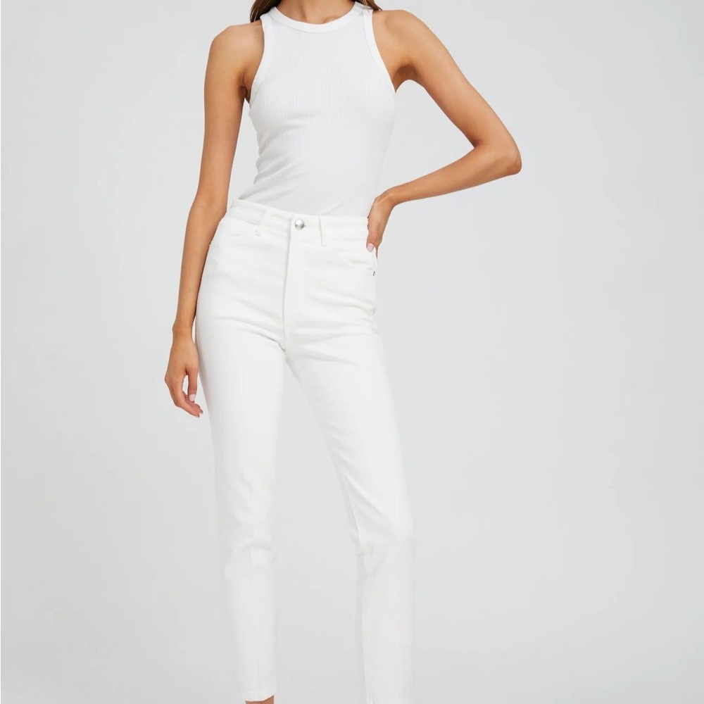 SPRWMN White Straight Leg Jeans